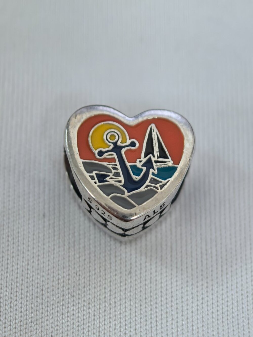 Pandora Captures Rhode Island Heart Charm Pendant, S925 Silver Jewelry